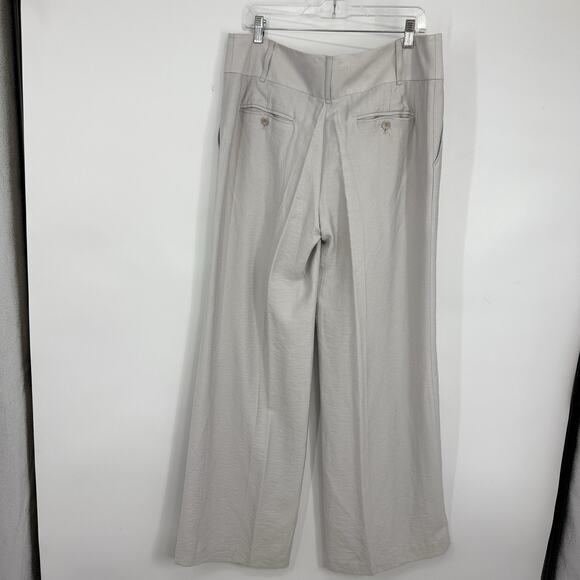 BCBGMAXAZRIA Caroline Wide Leg Pants size 8 Light Dove Gray - Picture 6 of 10